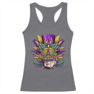 Mardi Gras Mask Trump Racerback Tank Top Fat Tuesday NOLA Louisiana TS09 Charcoal Print Your Wear