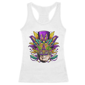 Mardi Gras Mask Trump Racerback Tank Top Fat Tuesday NOLA Louisiana TS09 White Print Your Wear
