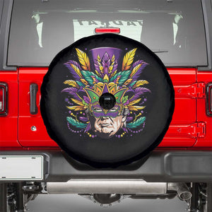 Mardi Gras Mask Trump Spare Tire Cover Fat Tuesday NOLA Louisiana TS09 Black Print Your Wear