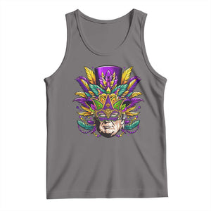 Mardi Gras Mask Trump Tank Top Fat Tuesday NOLA Louisiana TS09 Deep Heather Print Your Wear