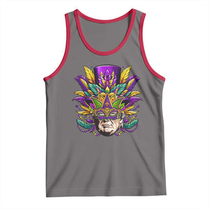 Mardi Gras Mask Trump Tank Top Fat Tuesday NOLA Louisiana TS09 Deep Heather Red Print Your Wear