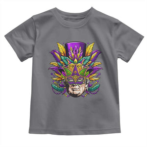 Mardi Gras Mask Trump Toddler T Shirt Fat Tuesday NOLA Louisiana TS09 Charcoal Print Your Wear