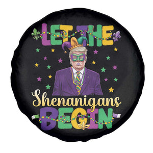 Funny Trump Mardi Gras Spare Tire Cover Let The Shenanigans Begin TS09 Print Your Wear