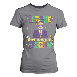 Funny Trump Mardi Gras T Shirt For Women Let The Shenanigans Begin TS09 Charcoal Print Your Wear