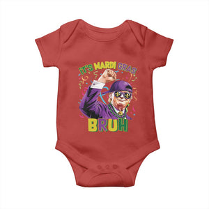 Funny Trump Mardi Gras Baby Onesie It's Mardi Gras Bruh TS09 Red Print Your Wear