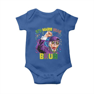 Funny Trump Mardi Gras Baby Onesie It's Mardi Gras Bruh TS09 Royal Blue Print Your Wear