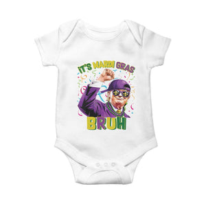 Funny Trump Mardi Gras Baby Onesie It's Mardi Gras Bruh TS09 White Print Your Wear