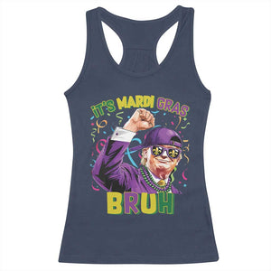 Funny Trump Mardi Gras Racerback Tank Top It's Mardi Gras Bruh TS09 Navy Print Your Wear
