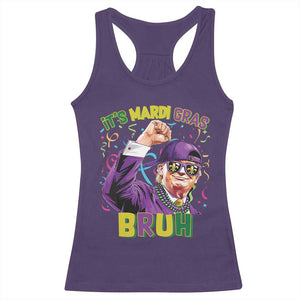 Funny Trump Mardi Gras Racerback Tank Top It's Mardi Gras Bruh TS09 Purple Print Your Wear