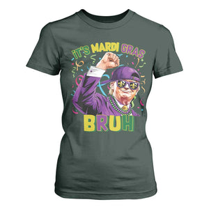 Funny Trump Mardi Gras T Shirt For Women It's Mardi Gras Bruh TS09 Dark Forest Green Print Your Wear