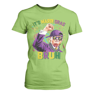 Funny Trump Mardi Gras T Shirt For Women It's Mardi Gras Bruh TS09 Lime Print Your Wear
