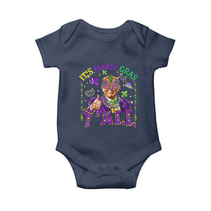 Funny Trump Mardi Gras Baby Onesie It's Mardi Gras Y'all TS09 Navy Print Your Wear