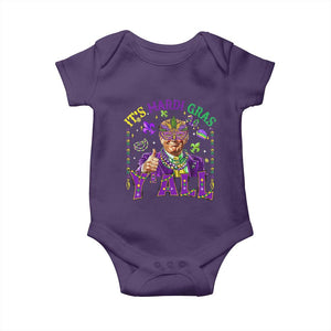 Funny Trump Mardi Gras Baby Onesie It's Mardi Gras Y'all TS09 Purple Print Your Wear