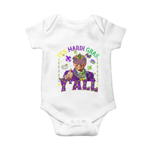 Funny Trump Mardi Gras Baby Onesie It's Mardi Gras Y'all TS09 White Print Your Wear