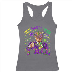 Funny Trump Mardi Gras Racerback Tank Top It's Mardi Gras Y'all TS09 Charcoal Print Your Wear
