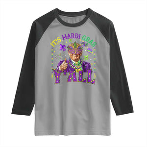 Funny Trump Mardi Gras Raglan Shirt It's Mardi Gras Y'all TS09 Sport Gray Black Print Your Wear