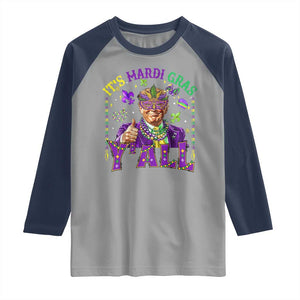 Funny Trump Mardi Gras Raglan Shirt It's Mardi Gras Y'all TS09 Sport Gray Navy Print Your Wear