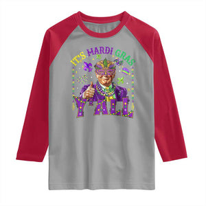 Funny Trump Mardi Gras Raglan Shirt It's Mardi Gras Y'all TS09 Sport Gray Red Print Your Wear
