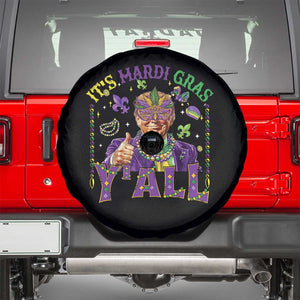 Funny Trump Mardi Gras Spare Tire Cover It's Mardi Gras Y'all TS09 Black Print Your Wear