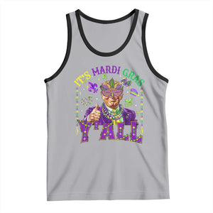 Funny Trump Mardi Gras Tank Top It's Mardi Gras Y'all TS09 Athletic Heather Black Print Your Wear