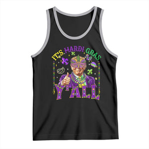 Funny Trump Mardi Gras Tank Top It's Mardi Gras Y'all TS09 Black Athletic Heather Print Your Wear