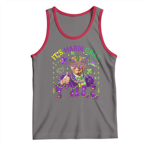 Funny Trump Mardi Gras Tank Top It's Mardi Gras Y'all TS09 Deep Heather Red Print Your Wear