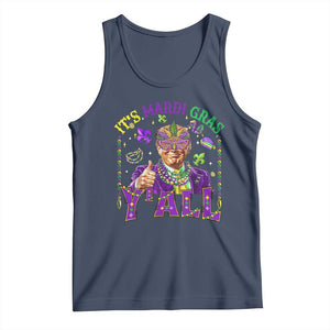 Funny Trump Mardi Gras Tank Top It's Mardi Gras Y'all TS09 Navy Print Your Wear