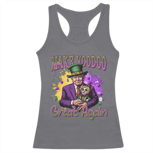 Trump Mardi Gras Racerback Tank Top Make Voodoo Great Again Voo Doo Doll TS09 Charcoal Print Your Wear