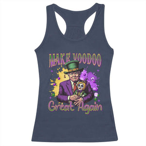 Trump Mardi Gras Racerback Tank Top Make Voodoo Great Again Voo Doo Doll TS09 Navy Print Your Wear