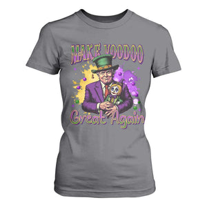 Trump Mardi Gras T Shirt For Women Make Voodoo Great Again Voo Doo Doll TS09 Charcoal Print Your Wear