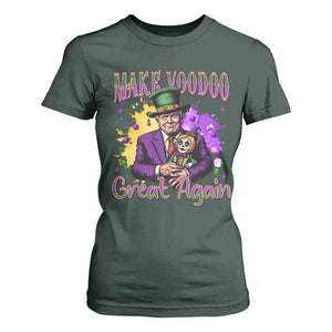 Trump Mardi Gras T Shirt For Women Make Voodoo Great Again Voo Doo Doll TS09 Dark Forest Green Print Your Wear