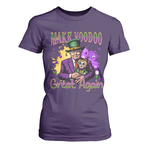 Trump Mardi Gras T Shirt For Women Make Voodoo Great Again Voo Doo Doll TS09 Purple Print Your Wear