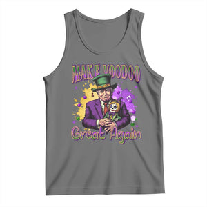 Trump Mardi Gras Tank Top Make Voodoo Great Again Voo Doo Doll TS09 Black Heather Print Your Wear