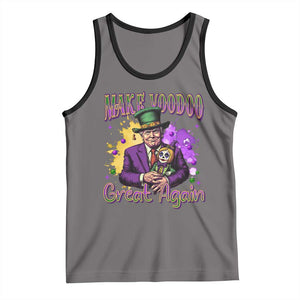 Trump Mardi Gras Tank Top Make Voodoo Great Again Voo Doo Doll TS09 Deep Heather Black Print Your Wear