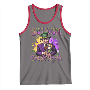 Trump Mardi Gras Tank Top Make Voodoo Great Again Voo Doo Doll TS09 Deep Heather Red Print Your Wear