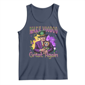 Trump Mardi Gras Tank Top Make Voodoo Great Again Voo Doo Doll TS09 Navy Print Your Wear