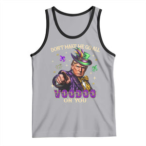 Trump Voodoo Mardi Gras Tank Top Don't Make Me Go All Voodoo On You TS09 Athletic Heather Black Print Your Wear