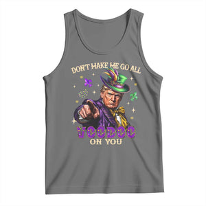 Trump Voodoo Mardi Gras Tank Top Don't Make Me Go All Voodoo On You TS09 Black Heather Print Your Wear