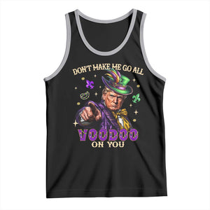 Trump Voodoo Mardi Gras Tank Top Don't Make Me Go All Voodoo On You TS09 Black Athletic Heather Print Your Wear