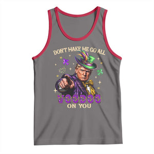 Trump Voodoo Mardi Gras Tank Top Don't Make Me Go All Voodoo On You TS09 Deep Heather Red Print Your Wear