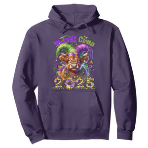Mardi Gras 2025 Hoodie Cow Jester Outfit TS09 Purple Print Your Wear