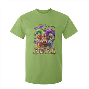 Mardi Gras 2025 T Shirt For Kid Cow Jester Outfit TS09 Lime Print Your Wear