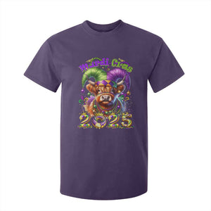 Mardi Gras 2025 T Shirt For Kid Cow Jester Outfit TS09 Purple Print Your Wear