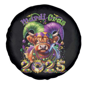 Mardi Gras 2025 Spare Tire Cover Cow Jester Outfit TS09 Print Your Wear