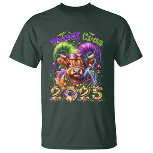 Mardi Gras 2025 T Shirt Cow Jester Outfit TS09 Dark Forest Green Print Your Wear
