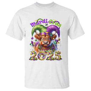 Mardi Gras 2025 T Shirt Cow Jester Outfit TS09 White Print Your Wear