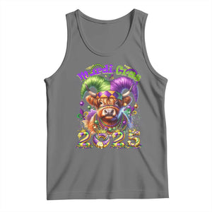 Mardi Gras 2025 Tank Top Cow Jester Outfit TS09 Black Heather Print Your Wear