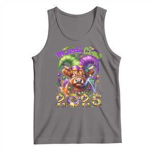 Mardi Gras 2025 Tank Top Cow Jester Outfit TS09 Deep Heather Print Your Wear
