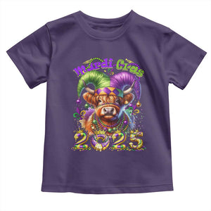Mardi Gras 2025 Toddler T Shirt Cow Jester Outfit TS09 Purple Print Your Wear