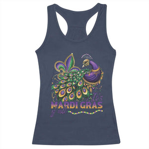 Mardi Gras Racerback Tank Top Its Mardi Gras Y'all Peacock Costume TS09 Navy Print Your Wear